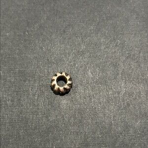 Silver Floral Bead Charm